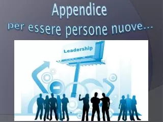 appendice per essere persone nuove