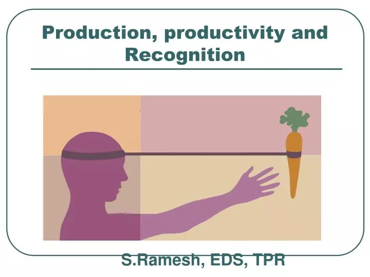 production productivity and recognition
