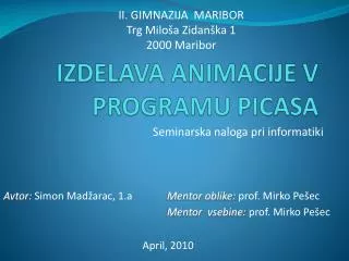 izdelava animacije v programu picasa