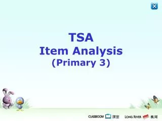 TSA Item Analysis (Primary 3)