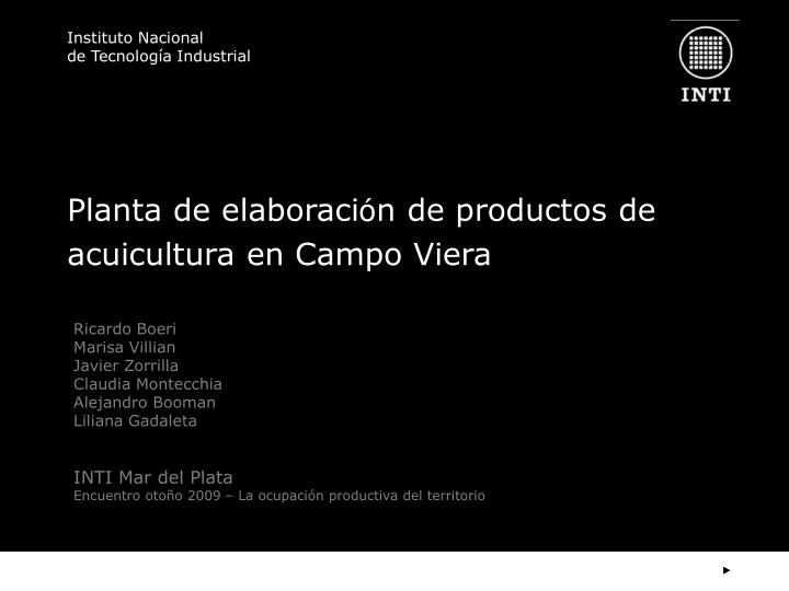 planta de elaboraci n de productos de acuicultura en campo viera