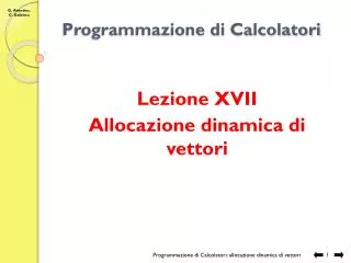 programmazione di calcolatori