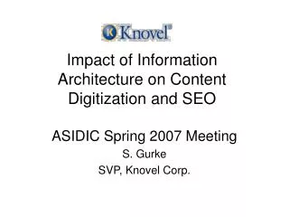 Impact of Information Architecture on Content Digitization and SEO