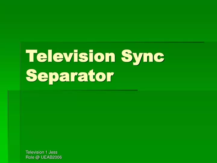 television sync separator