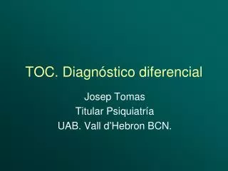 toc diagn stico diferencial