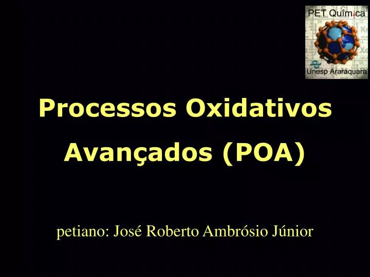 processos oxidativos avan ados poa
