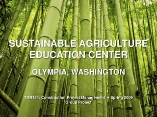 SUSTAINABLE AGRICULTURE EDUCATION CENTER