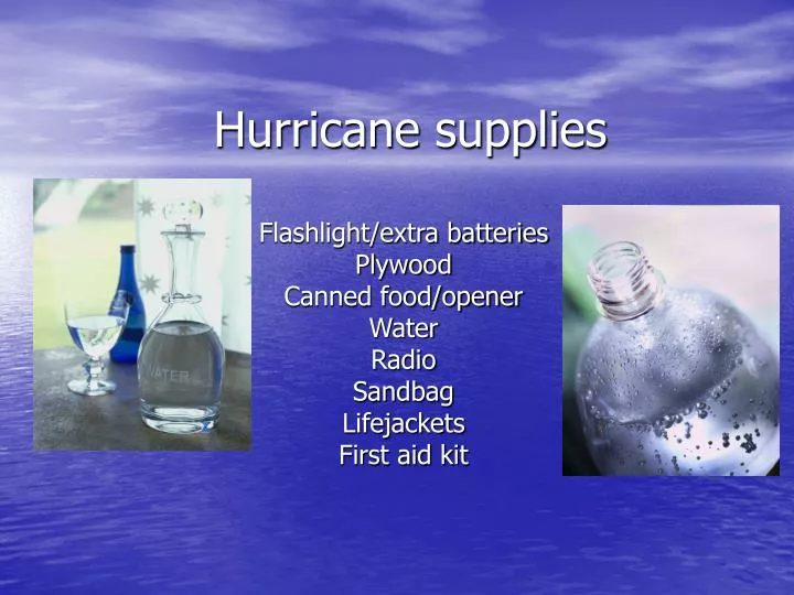 hurricane supplies