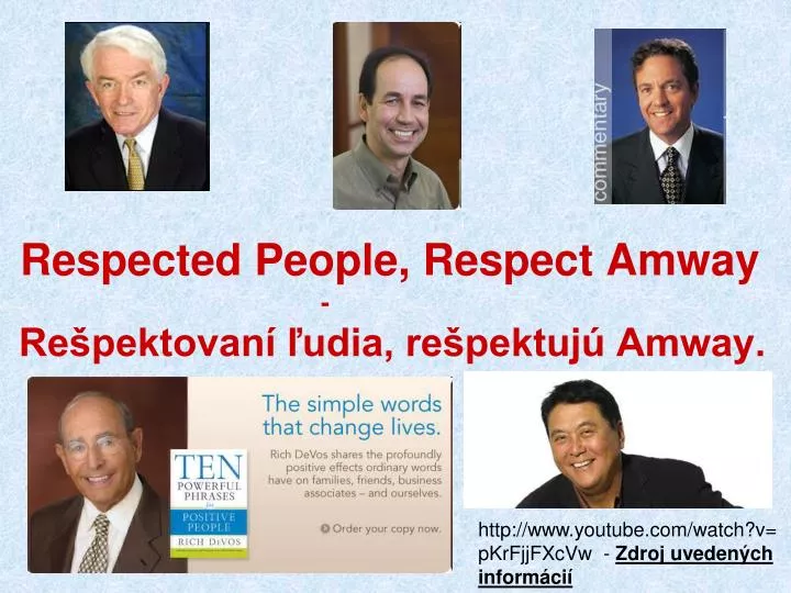 respected people respect amway re pektovan udia re pektuj amway