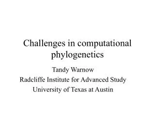 Challenges in computational phylogenetics