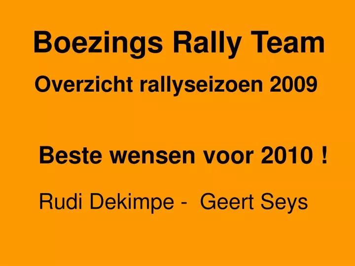 boezings rally team