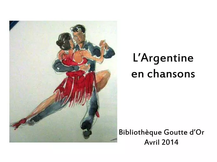 l argentine en chansons