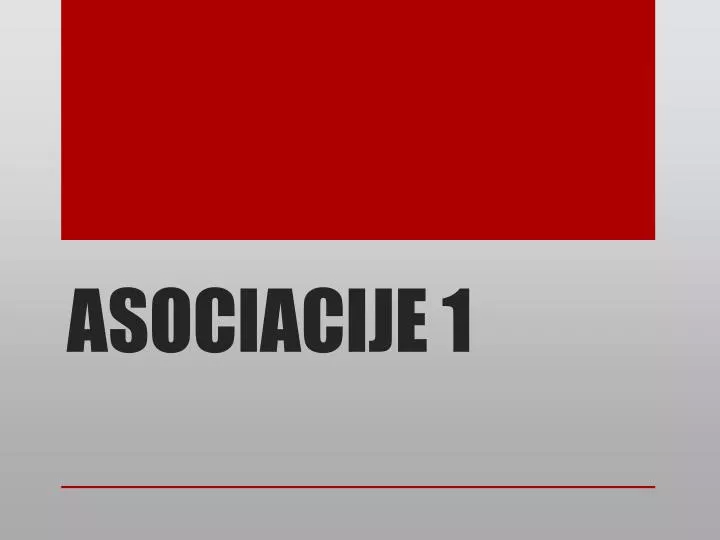 asociacije 1