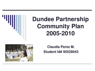 Dundee Partnership Community Plan 2005-2010