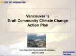 Vancouver ‘s Draft Community Climate Change Action Plan - slide 1