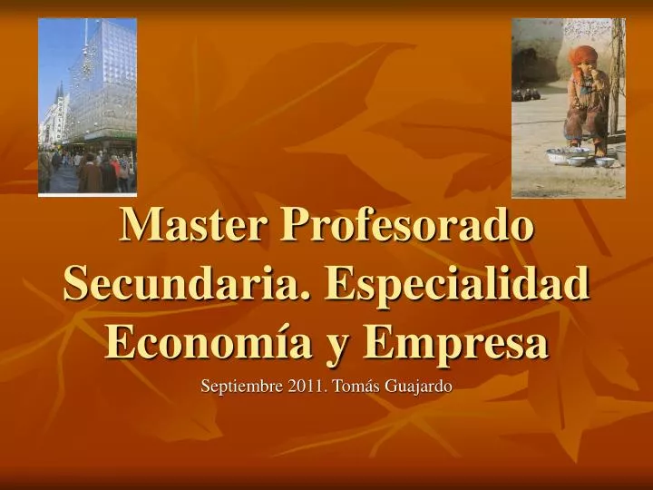 master profesorado secundaria especialidad econom a y empresa