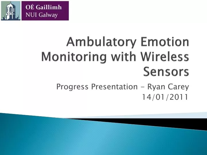 ambulatory emotion monitoring with wireless sensors