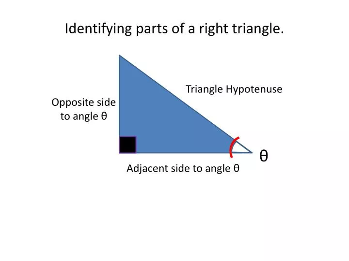 identifying parts of a right triangle