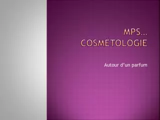 mps cosm tologie