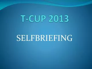 T-CUP 2013