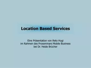 location based services