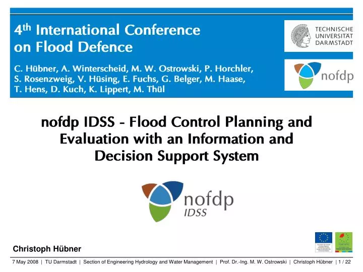 4 th international conference on flood defence