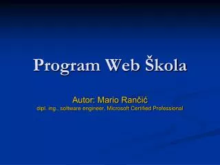 program web kola