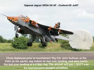 Sepecat Jaguar GR3A UK AF - Cosford-UK Jul07