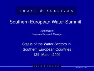 Southern European Water Summit