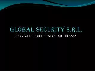 global security s r l