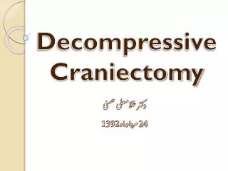 decompressive craniectomy