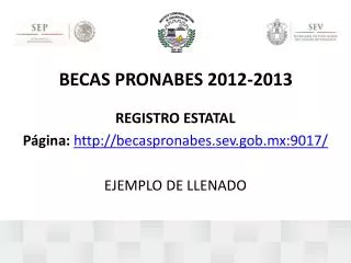 becas pronabes 2012 2013