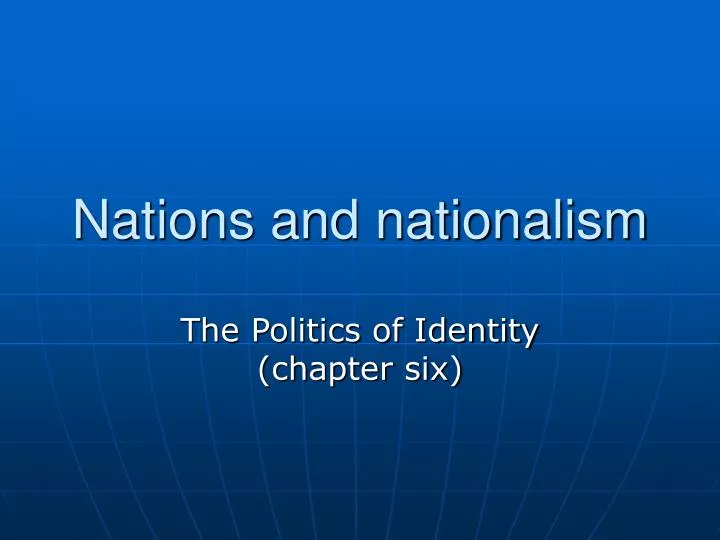 nations and nationalism