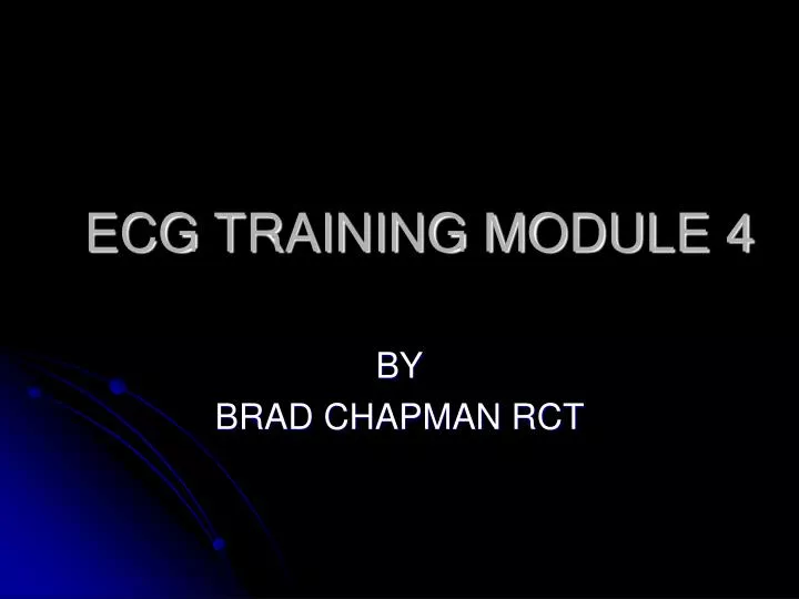 ecg training module 4