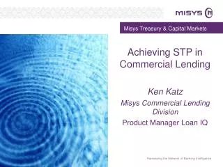Misys Treasury &amp; Capital Markets