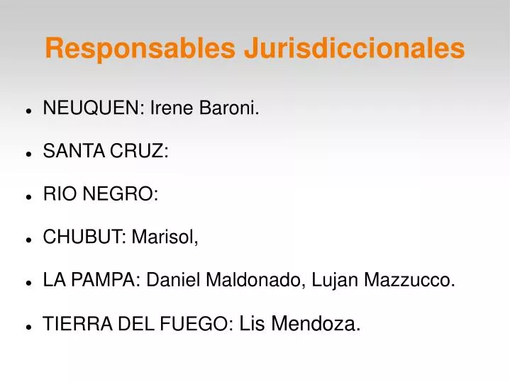 responsables jurisdiccionales