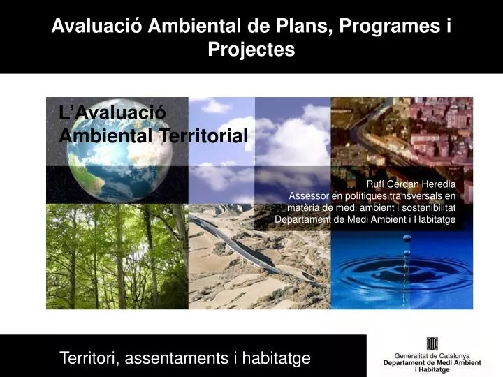 avaluaci ambiental de plans programes i projectes