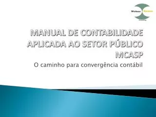 manual de contabilidade aplicada ao setor p blico mcasp