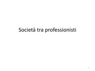 societ tra professionisti