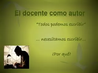 el docente como autor