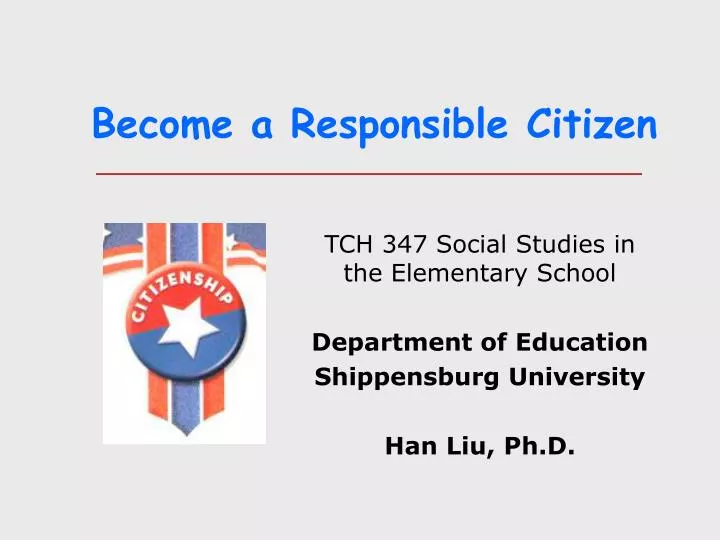 become a responsible citizen