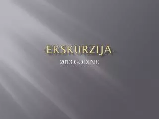 ekskurzija