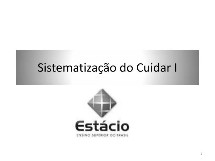 sistematiza o do cuidar i