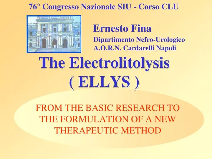 the electrolitolysis ellys