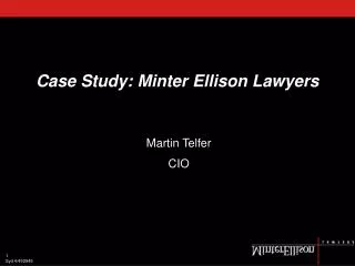 Case Study: Minter Ellison Lawyers