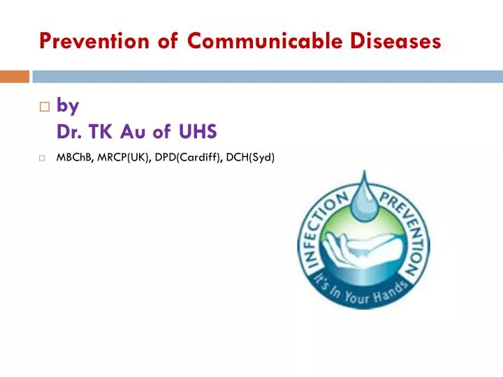 prevention of communicable diseases