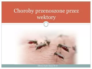 choroby przenoszone przez wektory