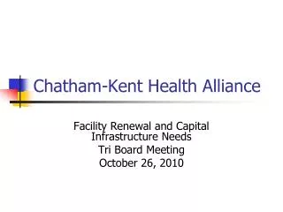 Chatham-Kent Health Alliance
