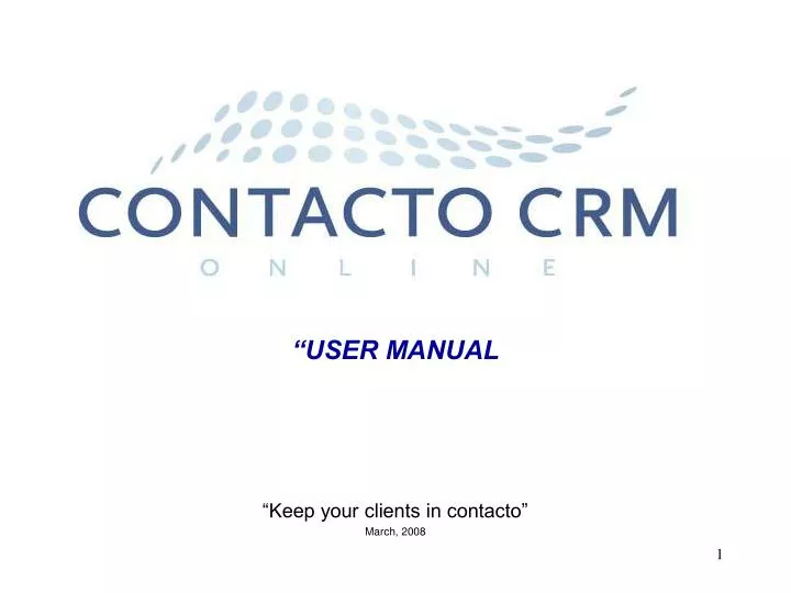 keep your clients in contacto march 2008