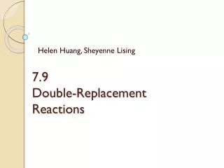 7 9 double replacement reactions